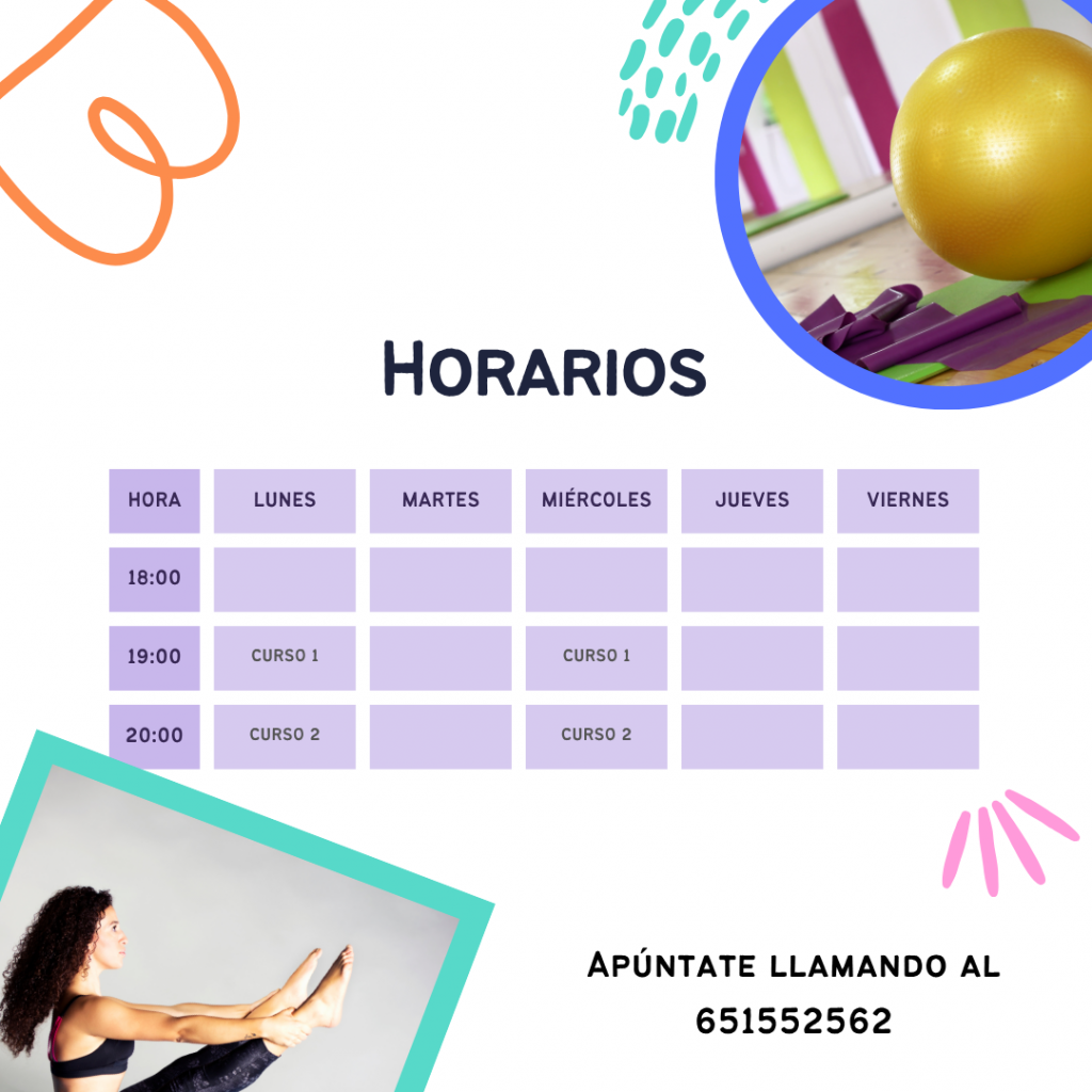 Nuevo curso de pilates en Castiello de Bernueces desde el 15 de septiembre con dos horarios disponible, inscripciones abiertas.