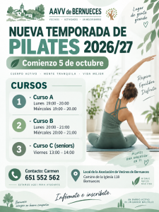 Nueva temporada de pilates 2026/27