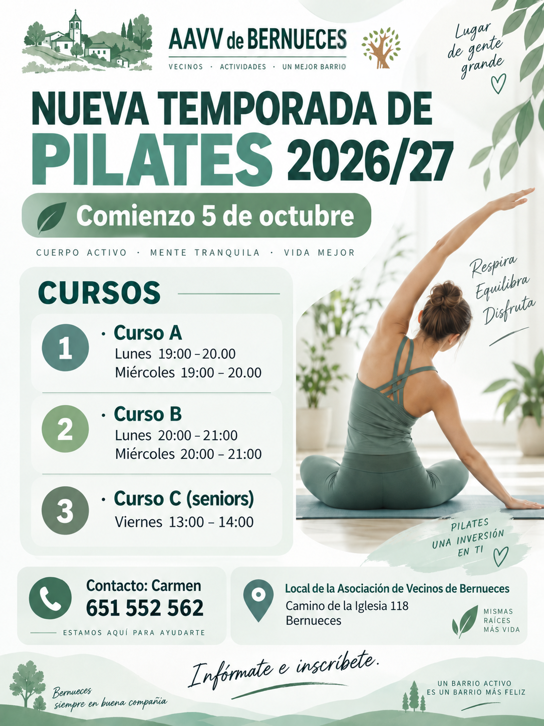 Lee más sobre el artículo Nueva temporada de pilates 2026/27